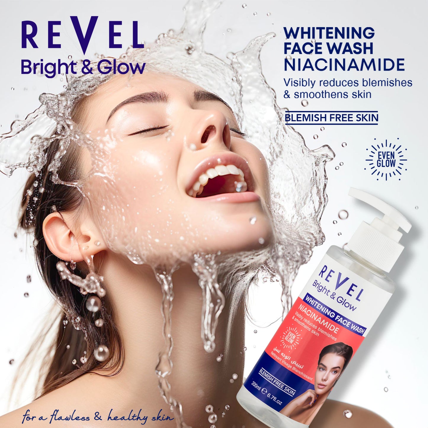 BRIGHT & GLOW NIACINAMIDE WHITENING FACE WASH