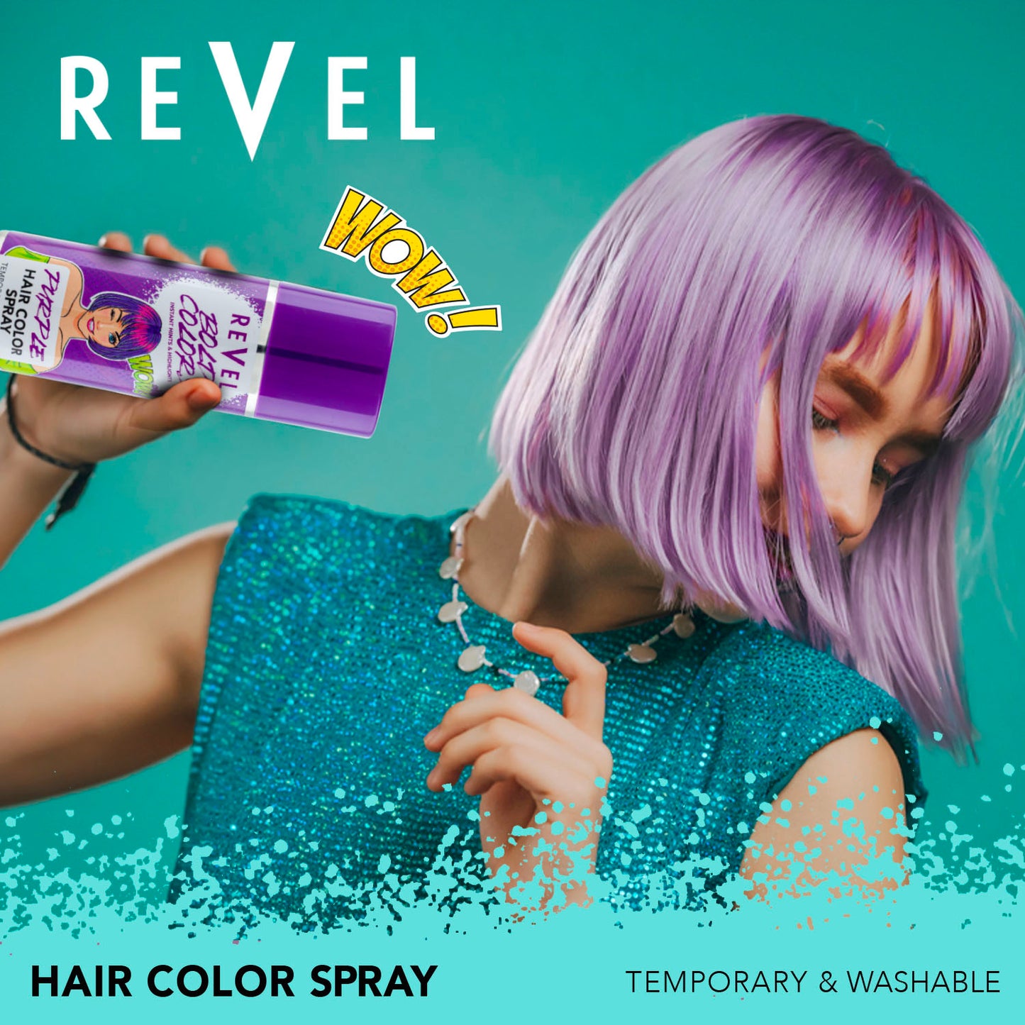 Purple Temporary Hair Colour Spray