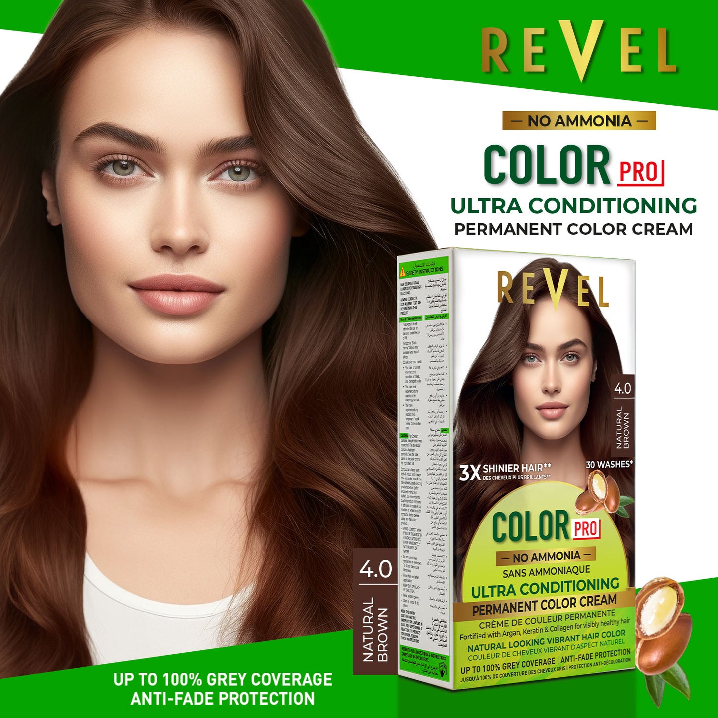 PERMANENT COLOR CREAM - 4.0 NATURAL BROWN