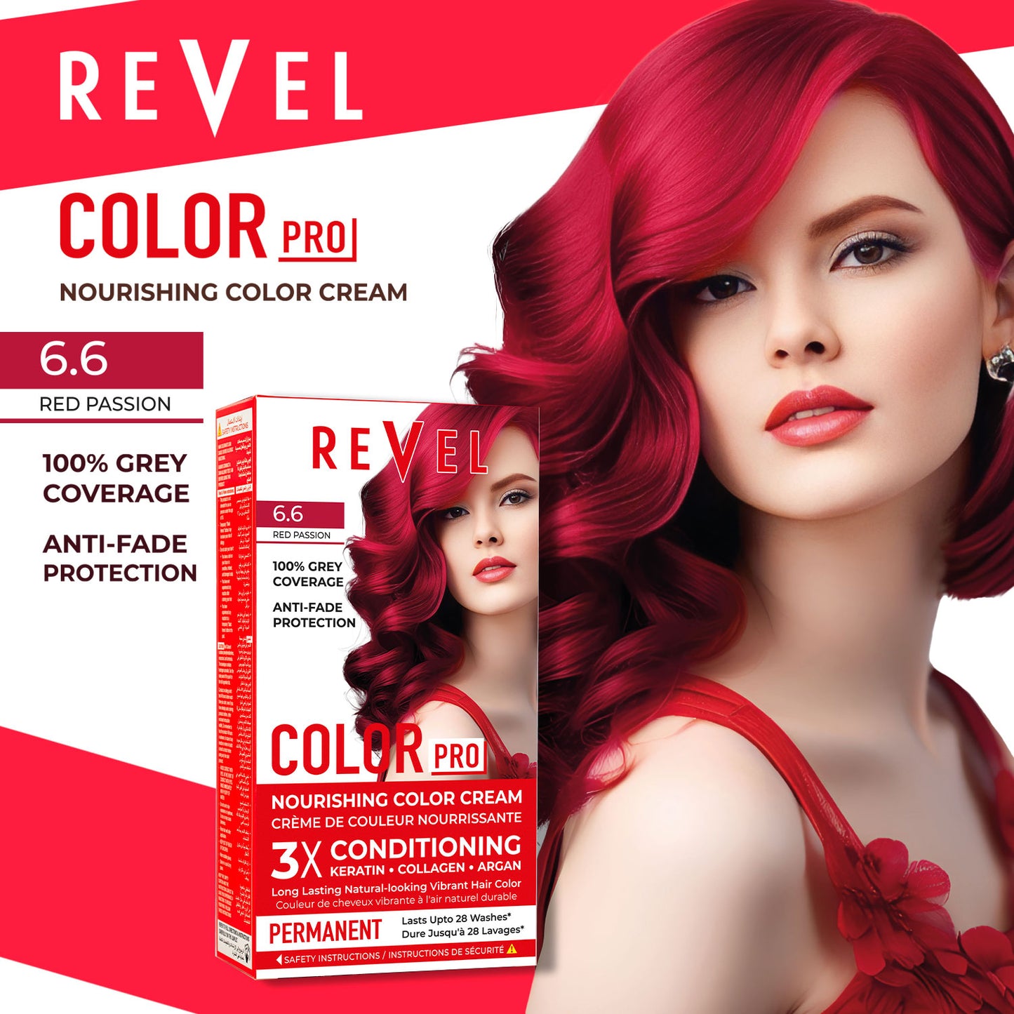 PERMANENT NOURISHING COLOR CREAM - 6.6 RED PASSION