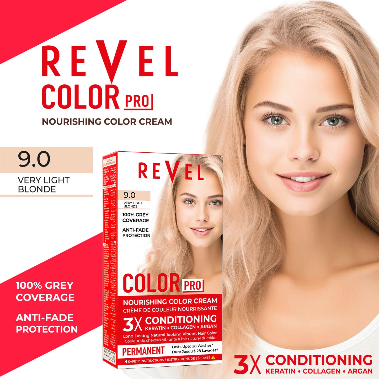 PERMANENT NOURISHING COLOR CREAM - 9.0 VERY LIGHT BLONDE