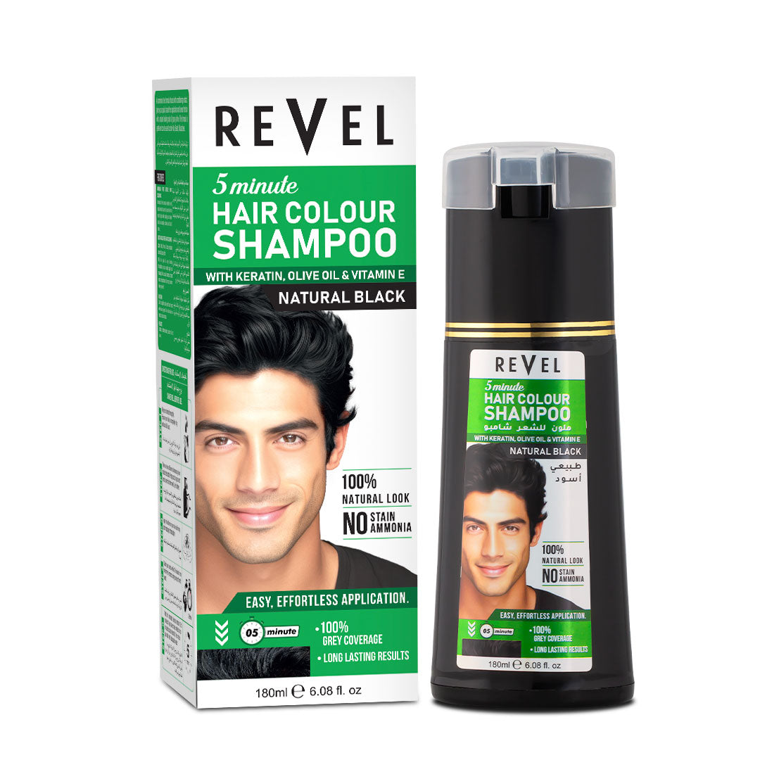 Natural Black Hair Colour Shampoo – REVEL