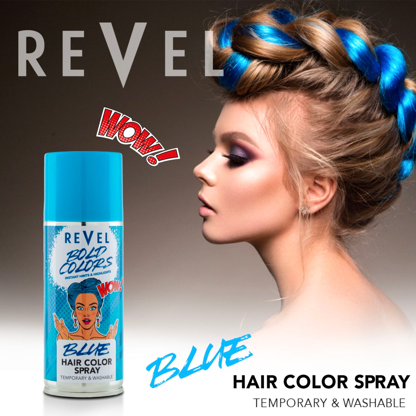 Blue Temporary Hair Colour Spray