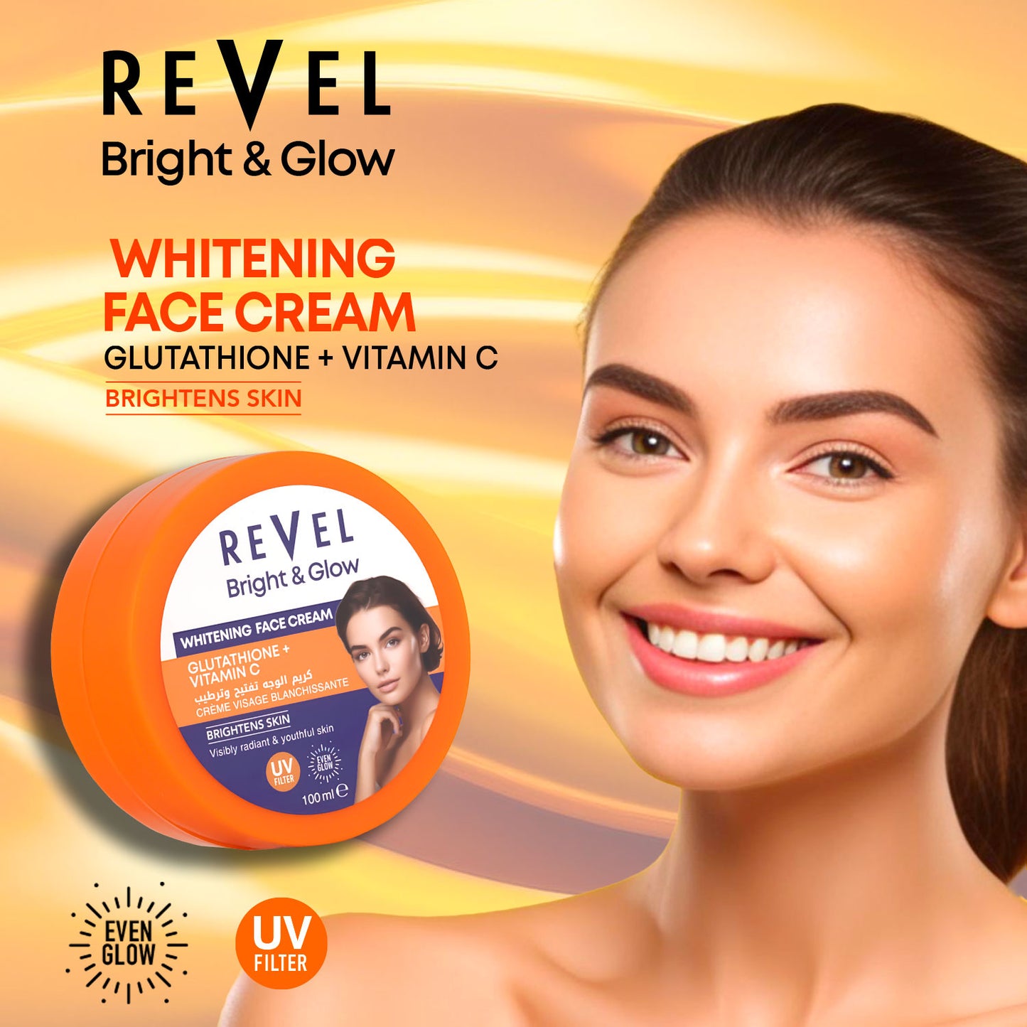 BRIGHT & GLOW GLUTATHIONE + VITAMIN C WHITENING FACE CREAM