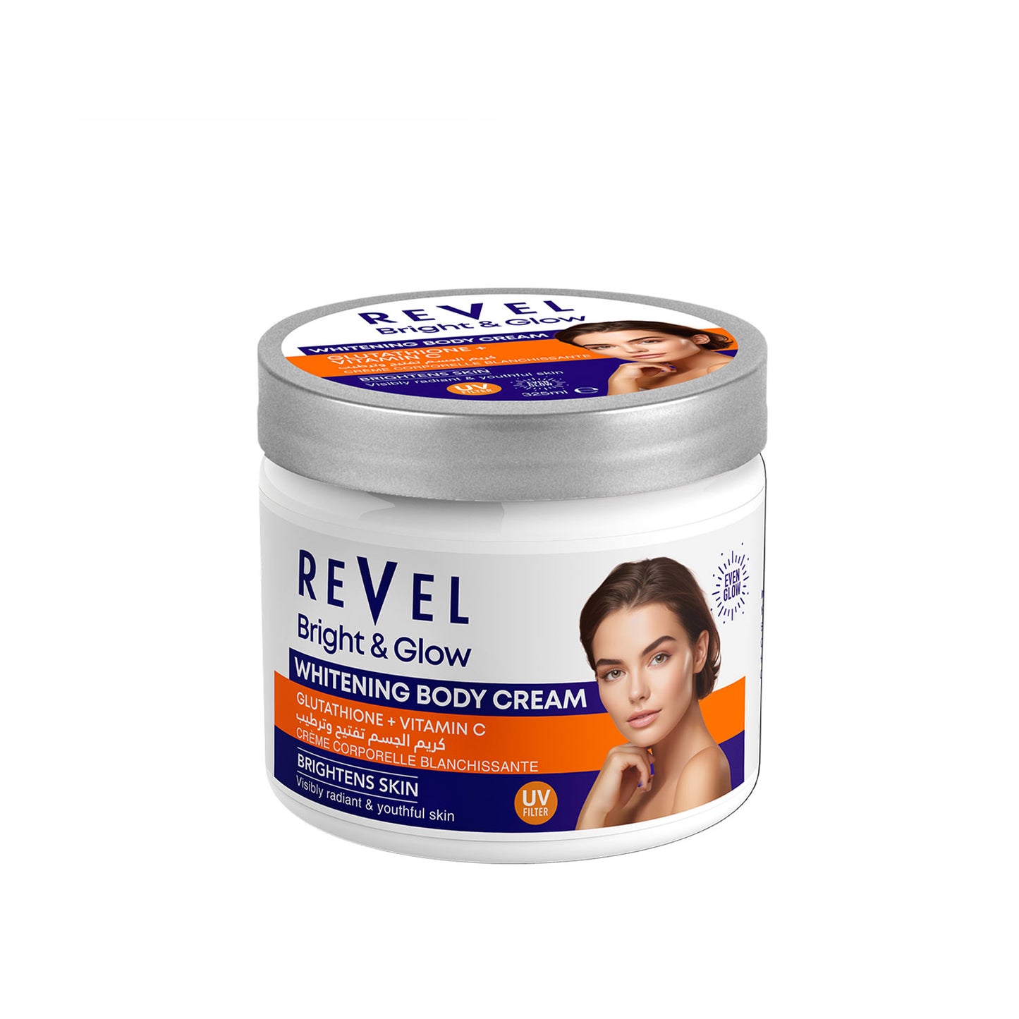 BRIGHT & GLOW GLUTATHIONE + VITAMIN C WHITENING BODY CREAM REVEL BRIGHT & GLOW GLUTATHIONE + VITAMIN C WHITENING BODY CREAM REVEL