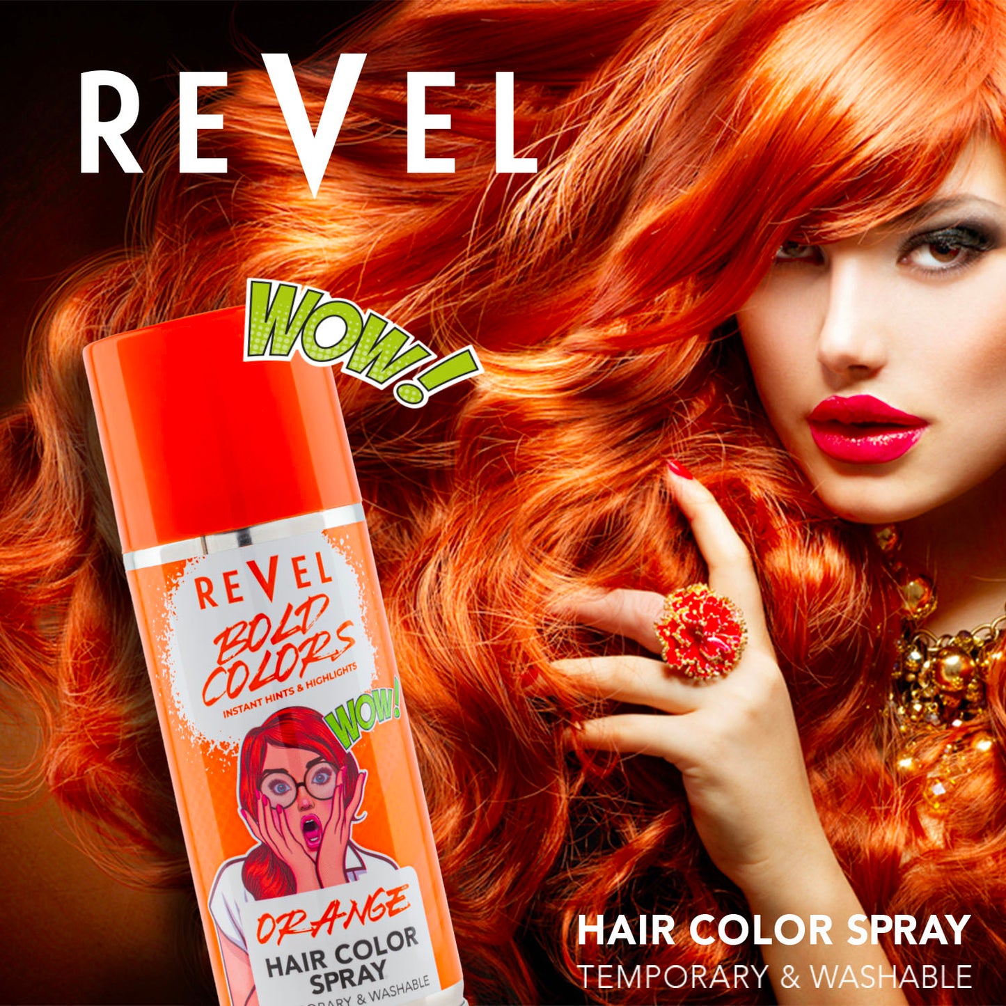 Orange Temporary Hair Colour Spray