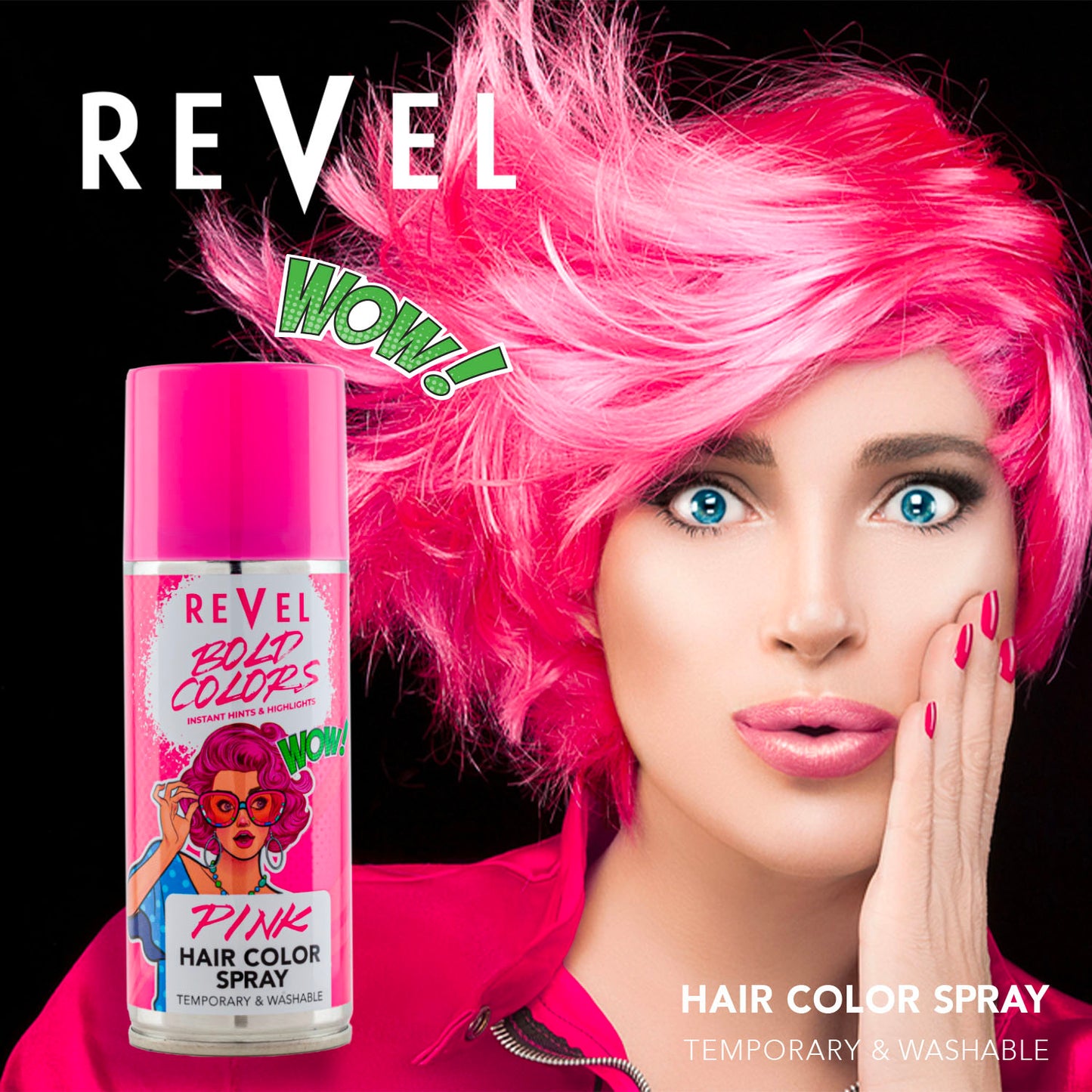 Pink Temporary Hair Colour Spray