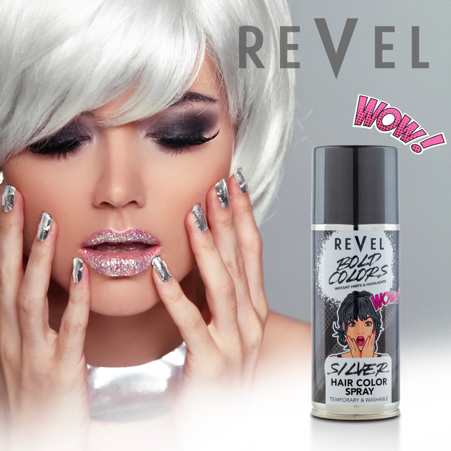 Silver Temporary Hair Colour Spray