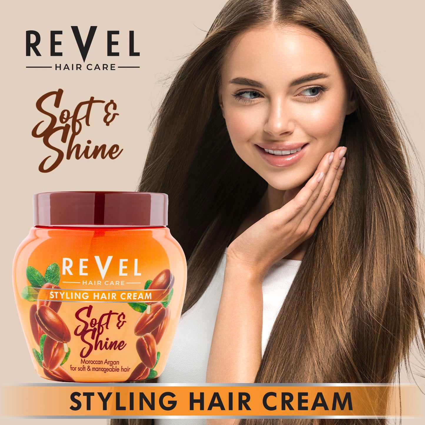 Soft & Shiny Styling Hair Cream - Moroccan Argan