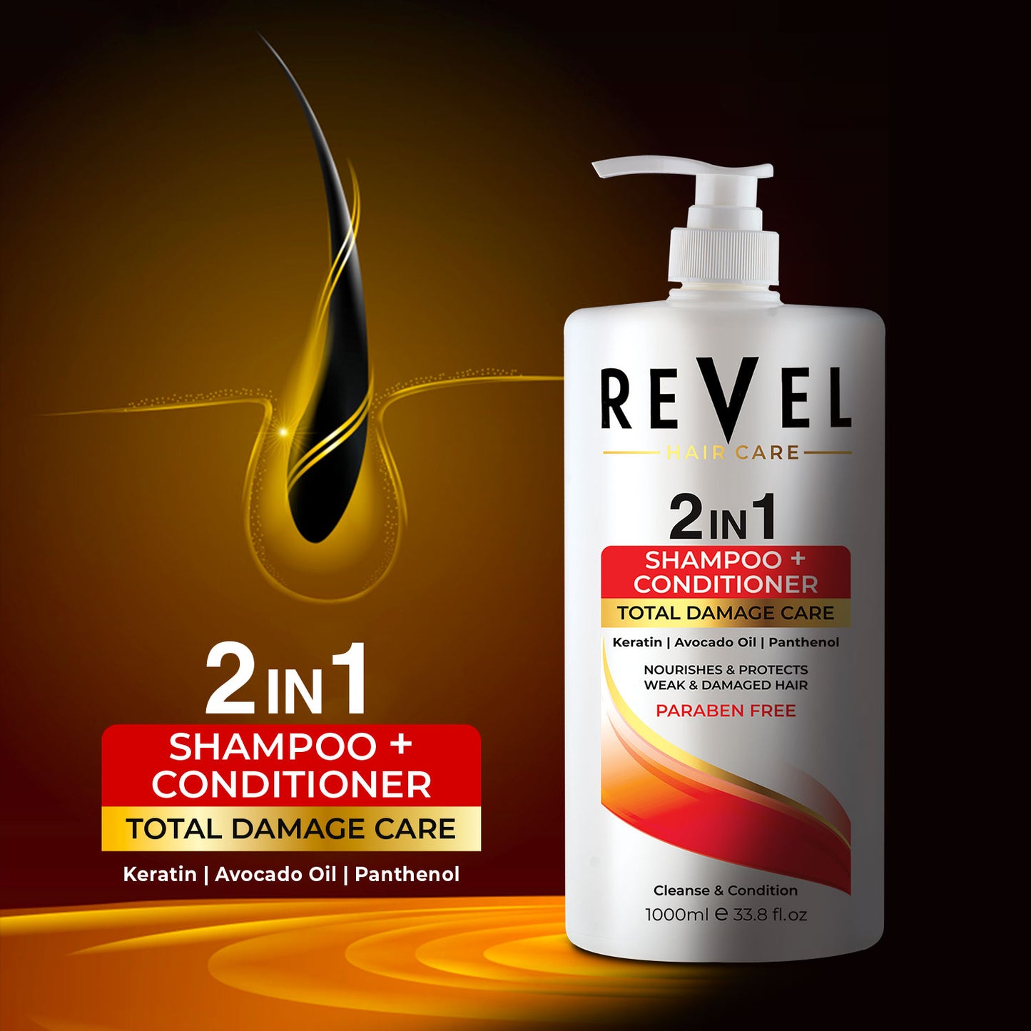 2 in 1 Total Damage Care Shampoo + Conditioner